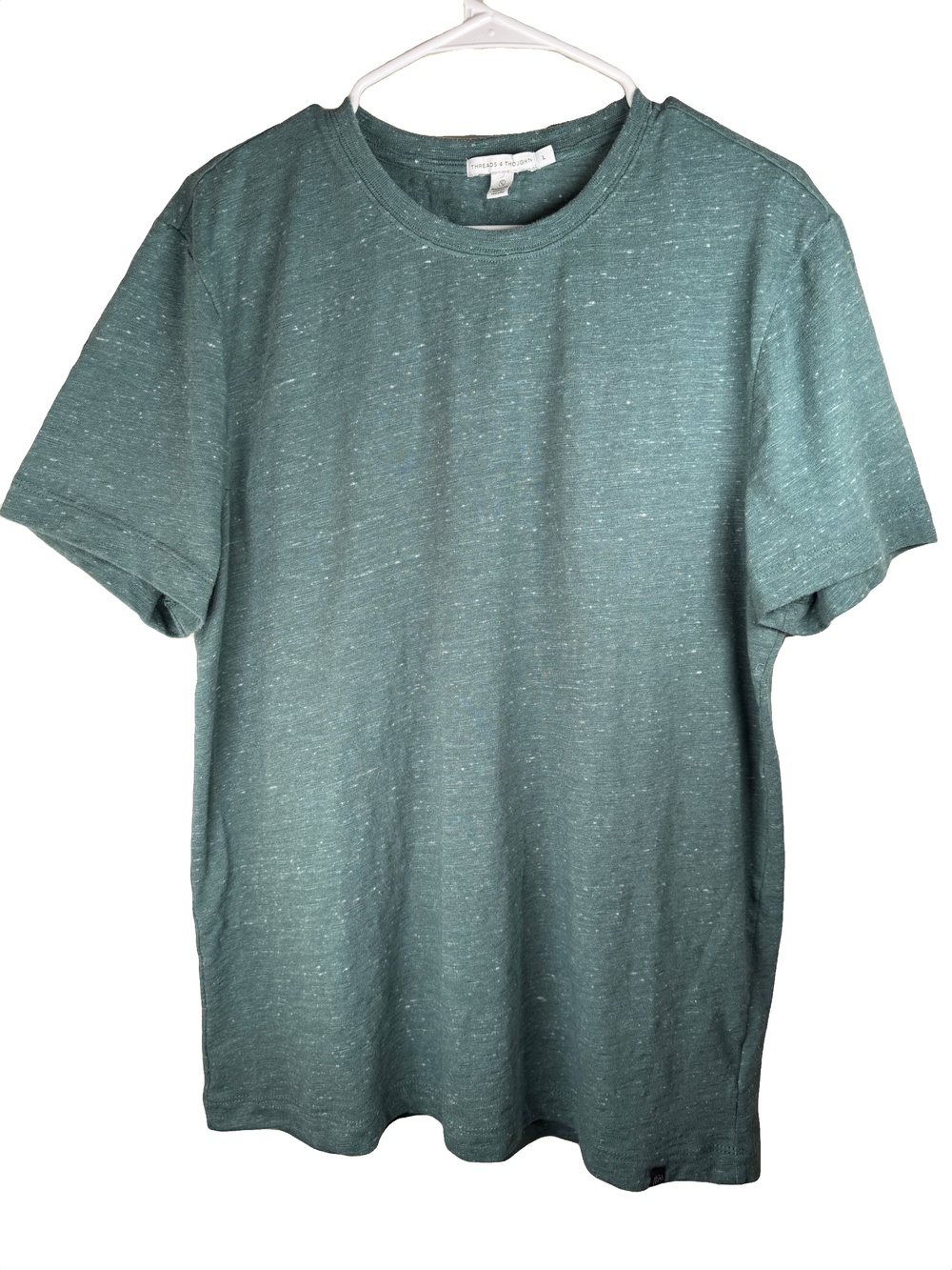 Threads 4 Thought Green Speckled Crew Neck T-Shirt Large